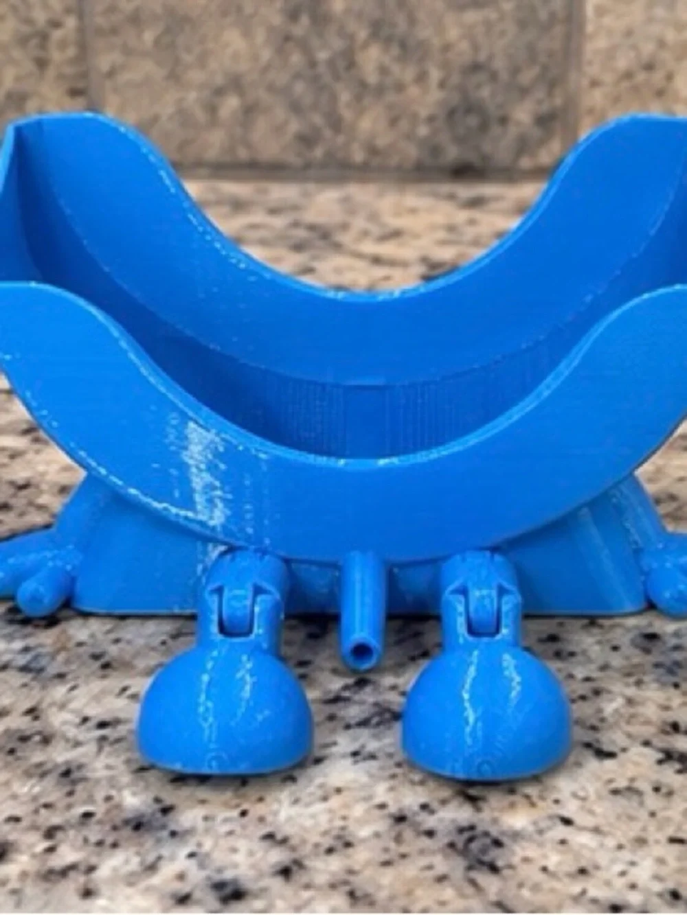 Blue 3D Printed Sponge Holder Kitchen Sink Organizer